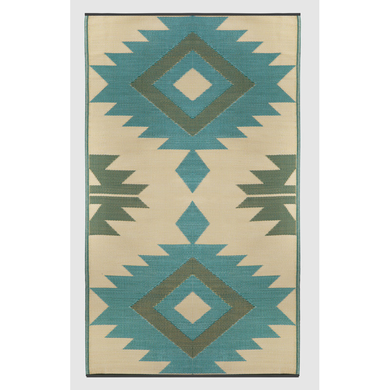 Union Rustic Outdoor Rug Recycled Plastic Straw Waterproof Patio Ivia